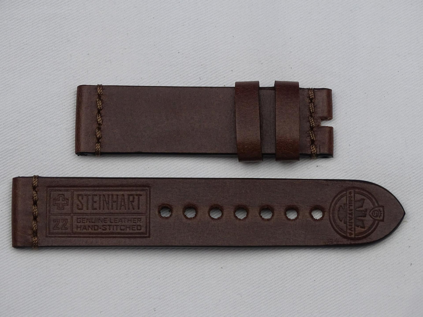 Leather Strap brown with brown stitching