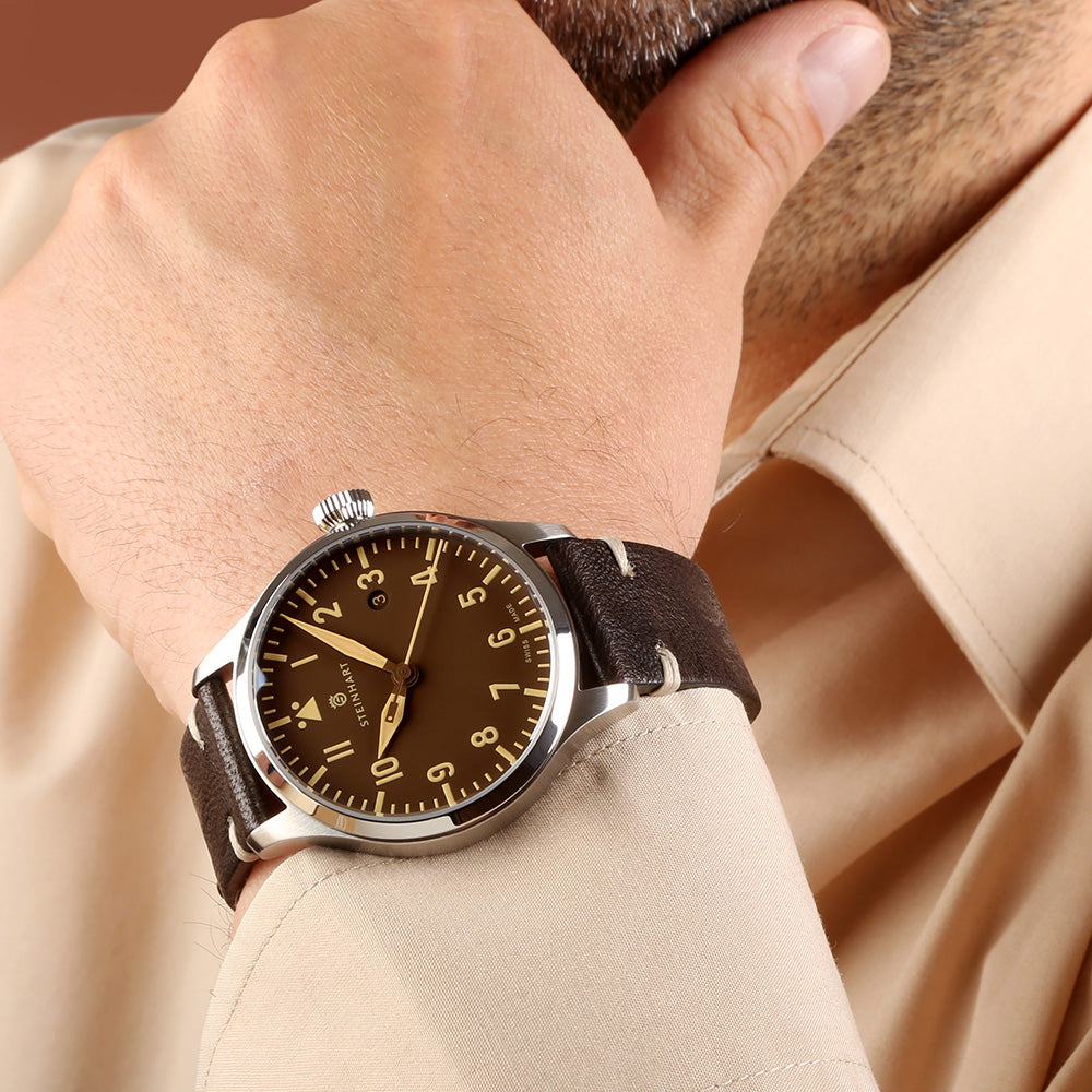 Nav B-Uhr 42 Brown A-Type special "OLKO edition" only here available !!!