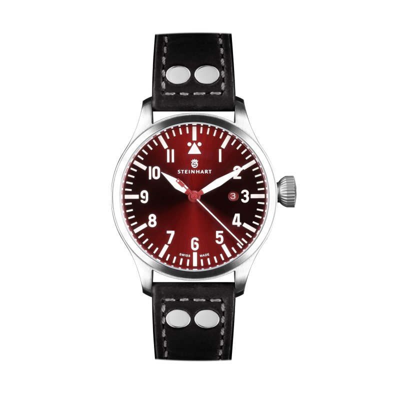 Nav B-Uhr 44 date red