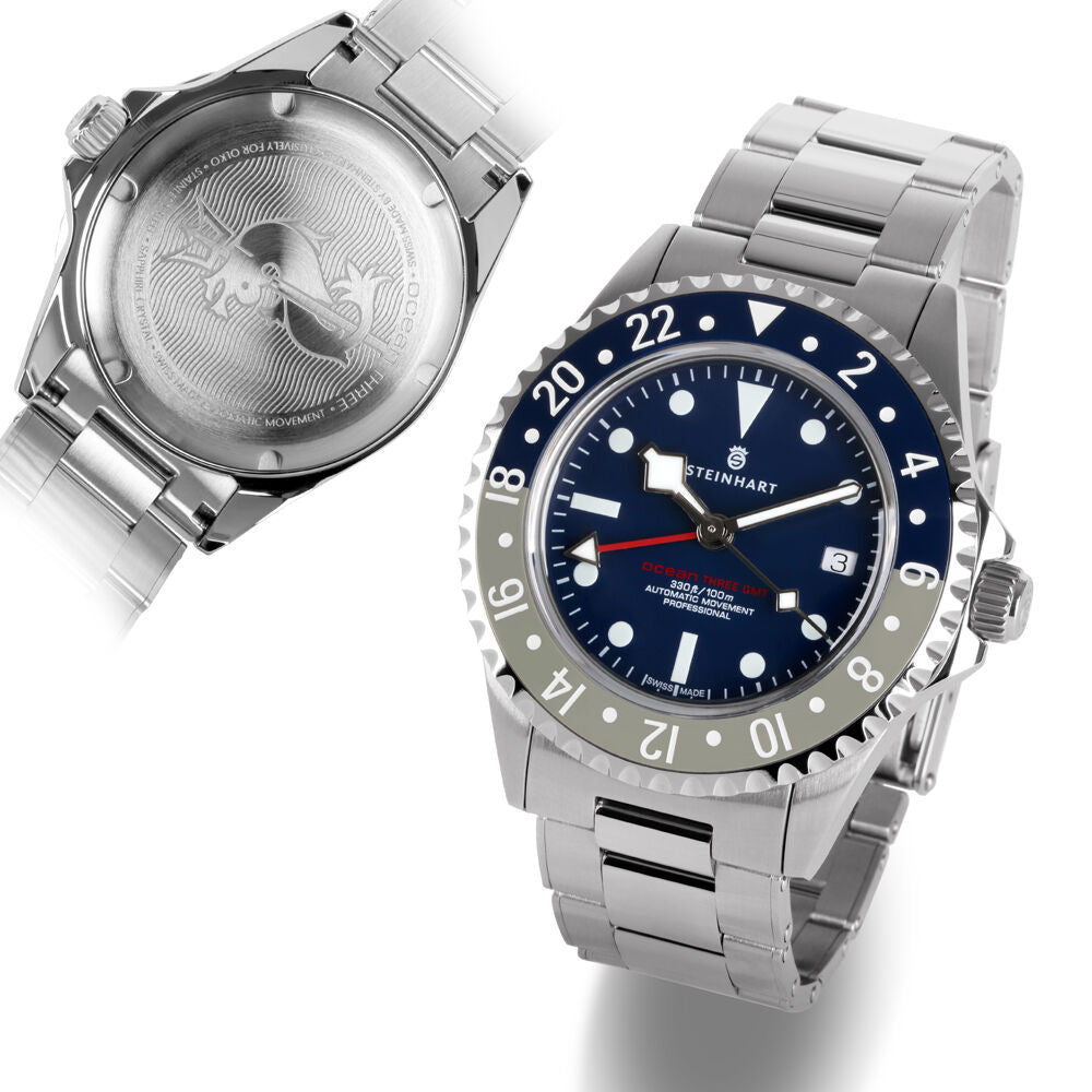 Ocean 3 GMT Blue-Grey ceramic