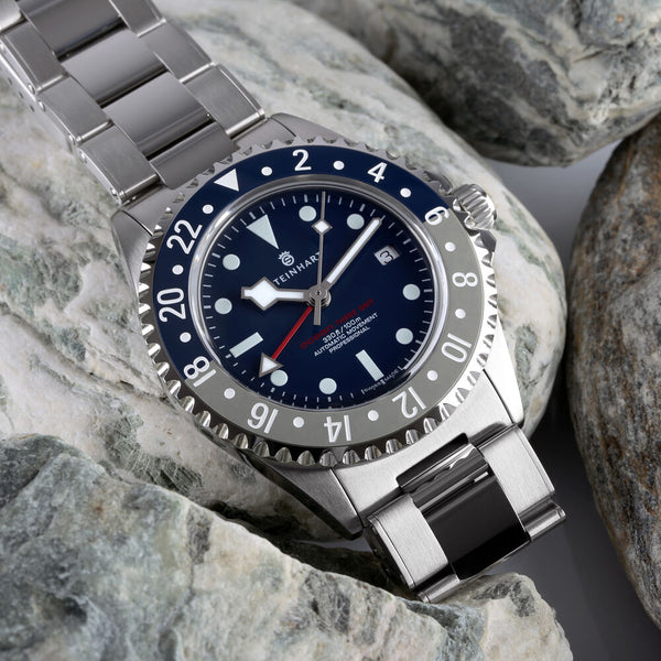 Ocean 3 GMT Blue-Grey ceramic