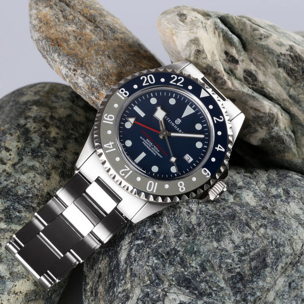 Ocean 3 GMT Blue-Grey ceramic