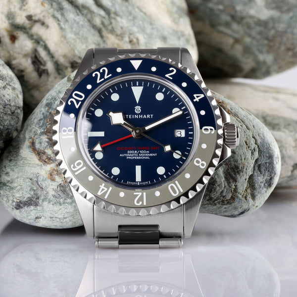 Ocean 3 GMT Blue-Grey ceramic