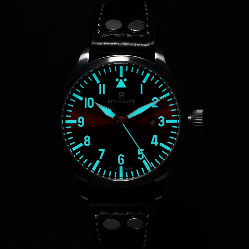 Nav B-Uhr 44 date red