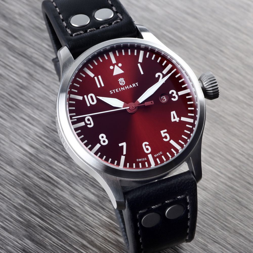 Nav B-Uhr 44 date red