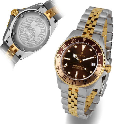 Ocean 39 GMT.2 two-tone CHOCOLATE Diver Watch