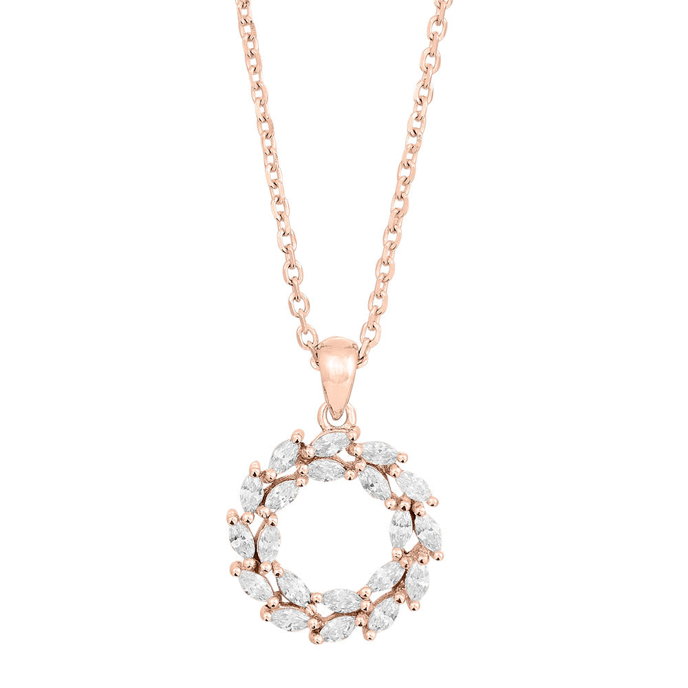 Rosegold-plated silver necklace BIBBI 14mm