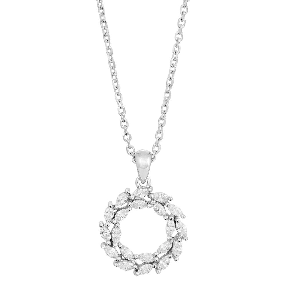 Rhodium-plated silver necklace BIBBI 14mm