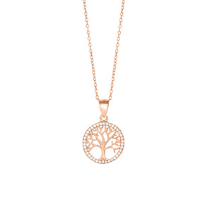 Rosegold-plated silver necklace CAIA