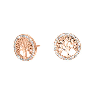 Rosegold-plated silver earrings CAIA