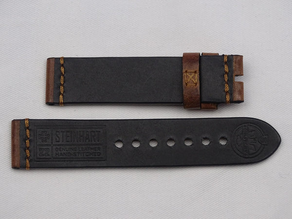 Leather Strap brown with bonce stitching