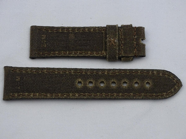 Canvas Strap vintage brown with brown stitching