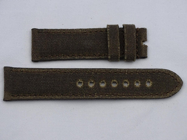 Canvas Strap vintage brown with brown stitching