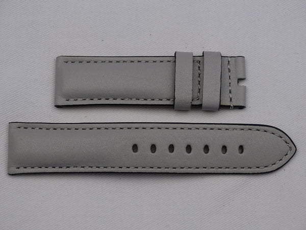 Leather Strap grey with grey stitching