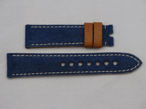 Canvas Strap vintage blue with gray stitching
