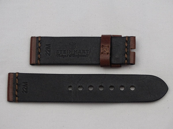 Leather Strap brown with brown stitching