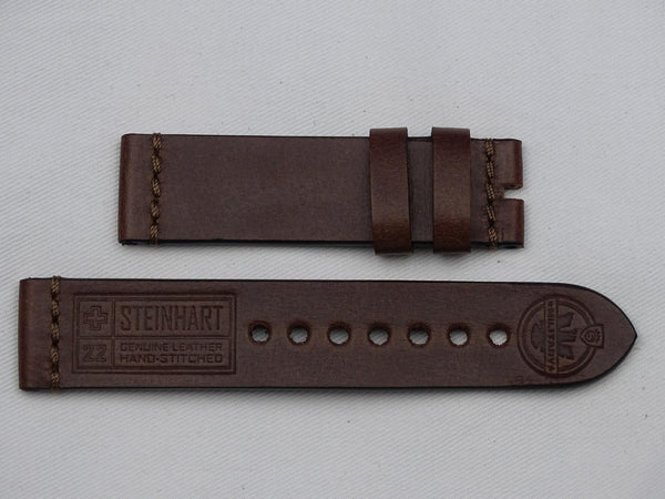 Leather Strap brown with brown stitching