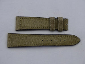 Canvas Strap vintage green/nature with green stitching