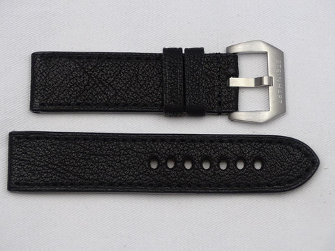 Leather Strap dark brown with dark brown stitching