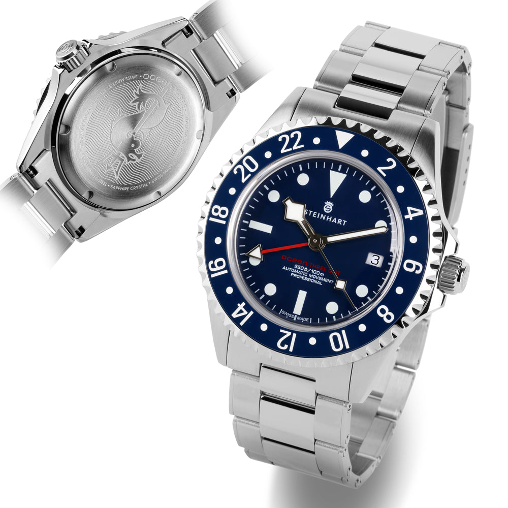 Ocean 3 GMT Blue ceramic